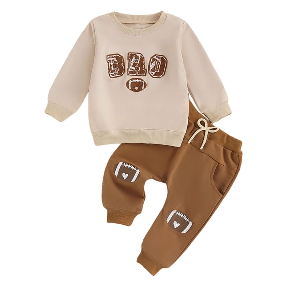 YWIYIUD Toddler Baby Boy Clothes Sets Cartoon Print Crewneck Sweatshirt Pullover Tops Joggers Pants Outfits Fall Winter Sport Clothes Set InfantClothes Outfits for Baby Boys Girls 12-18 Months