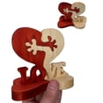 thumbnail image 2 of Zecic Wooden Heart Ornament Valentines Day Gift Wood Hug Craft Decoration Love Letter Board for Living Room Bedroom Decor, 2 of 10