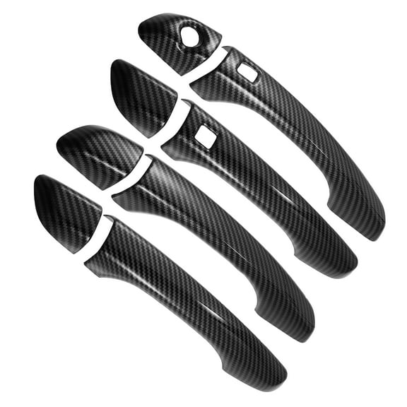 Unique Bargains 8pcs Car Exterior Side Door Handle Cover Trim for Hyundai Elantra 2017-2020 Black for Smart Key Hole