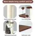 thumbnail image 4 of 32" Tall Cat Scratching Post Sisal Scratch Posts with Hanging Ball and Self-Massage Brush Vertical Scratcher for Indoor Cats and Kittens(Light-Gray 32inches), 4 of 14