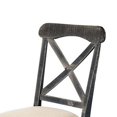 thumbnail image 3 of Rena Dining Chair Set of 2- X-Back Design- White- Black Mahogany Wood, 3 of 5
