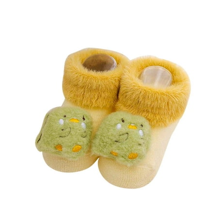 

Autumn And Winter Comfortable Baby Toddler Shoes Cute Cartoon Dinosaur Shape Children Cotton Warm Breathable Soft Non Slip Floor Baby Girls Toddler Denim Shoes