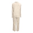 thumbnail image 5 of Women Velvet 2‑Piece Outfit Full Zip Stand Collar Jacket Drawstring Waist Wide Leg Pants Velour Loungewear Pant Suit Solid Color Fall Winter Tracksuit, 5 of 5