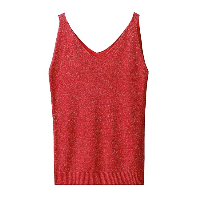 adviicd Débardeurs pour Femmes Lot Camisole Ajustable pour Femmes Sans Manches à Encolure Carrée à Bretelles Débardeurs Chandail de Base (Rouge, Taille Unique)