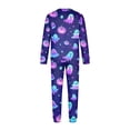 thumbnail image 5 of Mfakffe Halloween Family Matching Loungewear Set Long Sleeve Tops and Pants Sleepwear Ghost and Pumpkin Print Soft Pajamas for Holiday Party, 5 of 6