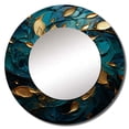 thumbnail image 2 of Designart "Mystic Mandala In Turquoise Gold" Abstract Spirals Rund Mirror For Wall Decor - Large Turquoise Round Print Mirror - Round Modern Mirror - Wall Mounted Round Large Mirror - 29" x 29", 2 of 6