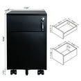 thumbnail image 4 of AIMEZO 2-Drawer Mobile File Cabinet,Under Desk Storage for Home Office, Fully Assembled,Black, 4 of 6