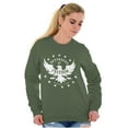 thumbnail image 3 of Defender Freedom Patriotic Eagle Unisex Plus Fleece Graphic Sweatshirt Brisco Brands 4X, 3 of 6