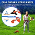 thumbnail image 4 of Floseru 2026 New Gas Weed Wacker, 52cc 5-in-1 Gas Weed Eater, String Trimmer, Hedge Trimmer, Pole Chainsaw with Extension Pole,Brush Cutter, Multi Functional Trimming Tools for Home Yard Garden, 4 of 9