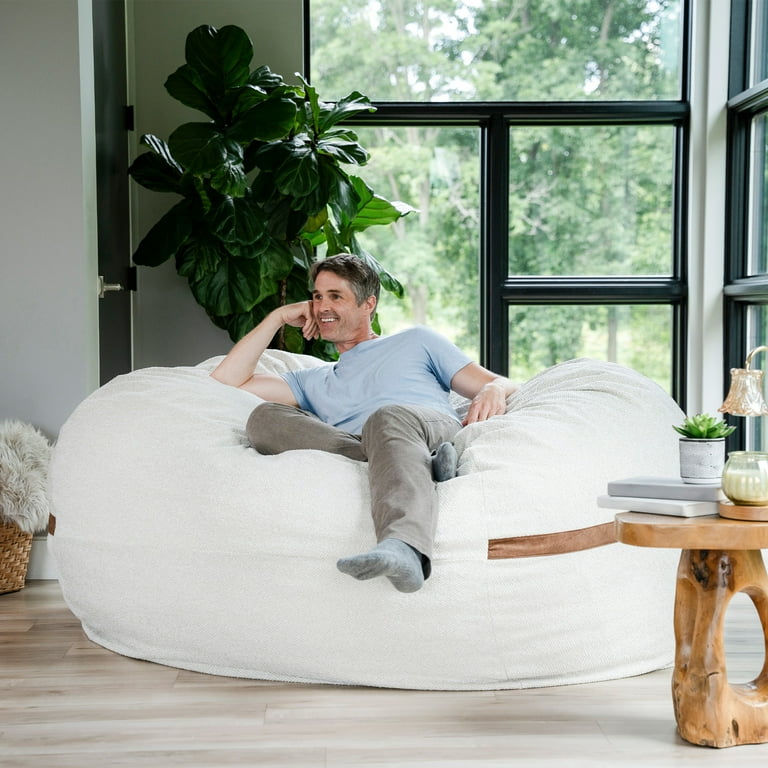 Big Joe Fuf XXL Foam Filled Bean Bag Chair with Removable Cover