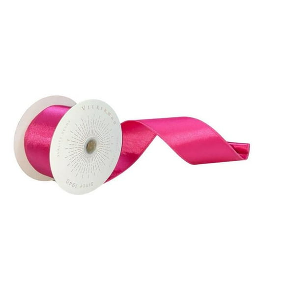 Vickerman QTX240959 2.5 in. x 10 Yards Hot Pink Satin Ribbon