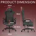 thumbnail image 5 of SOONTRANS Fabric Gaming Chair with Pocket Spring Cushion, 20" Wide Game Gamer Chairs Seat, Ergonomic Computer Chair with Adjustable Headrest, Lumbar Pillow, Footrest Reclining for Adults, Black/Red, 5 of 9