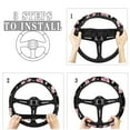 thumbnail image 6 of Jeiento Pink Cherry Blossom Car Steering Wheel Cover Elastic Car Accessories for Women Men Universal Size Fit for SUV RV Van Truck,Black, 6 of 6