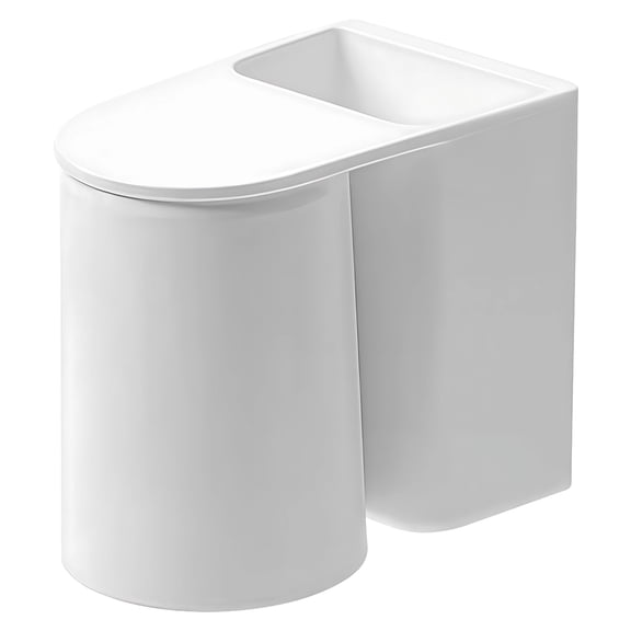 Wall Mounted Toothbrush Holder with Cup, Adhesive Bathroom Toothbrush and Toothpaste Organizer, Space-Saving, Easy Installation, Includes Cup and Holder, No Drilling Required, White