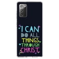 thumbnail image 1 of DistinctInk Clear Shockproof Hybrid Case for Galaxy Note 20 ULTRA (6.9" Screen) - TPU Bumper, Acrylic Back, Tempered Glass Screen Protector - I Can Do All Things Through Christ - Christ, 1 of 3