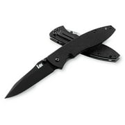 HK Nitro Blitz Folding Knife Plain Edge Black 14460BT