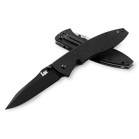 HK Nitro Blitz Folding Knife Plain Edge Black 14460BT