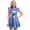 Blue, variant on TiaoBug Women's Metallic Sleeveless Club Disco Holographic Dress Wet Look Pleated Dresses Green M
