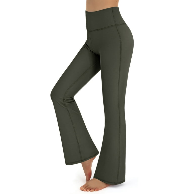 Eodora Bootcut Yoga Pants High Waist Bootleg Pant Tummy Control