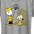 thumbnail image 3 of Peanuts - Charlie Brown Snoopy Fall Leaves - Women's Short Sleeve Graphic T-Shirt, 3 of 6