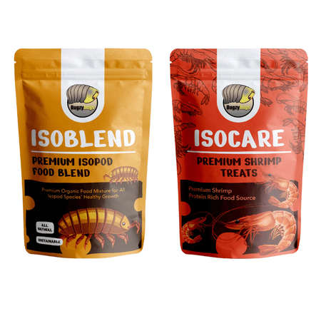 BugzyBugs Isocare Isopod Reptile Food, Dried Vegetable & Shrimp, 1.2 oz Bag, 2 Pack