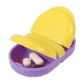 thumbnail image 2 of Unique Bargains 1 Pc Flip Up 2 Compartment Pill Case Durable for Travel Purple Yellow, 2 of 6