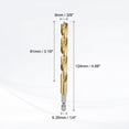 thumbnail image 2 of Uxcell Brad Point Drill Bits Dia 9mm/0.35" HSS 1/4" Hex Shank Drill, Gold, 2 of 7