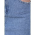 thumbnail image 5 of INSPIRE CHIC Women's Jean Slit Raw Trim Hem High Waist Stretchy Midi Pencil  Long Denim Skirt S Light Blue, 5 of 6