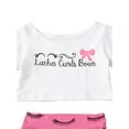 thumbnail image 5 of Kiapeise Baby Girls  Short Sleeve Letter Print T Shirt + Shorts + Headband, 5 of 7