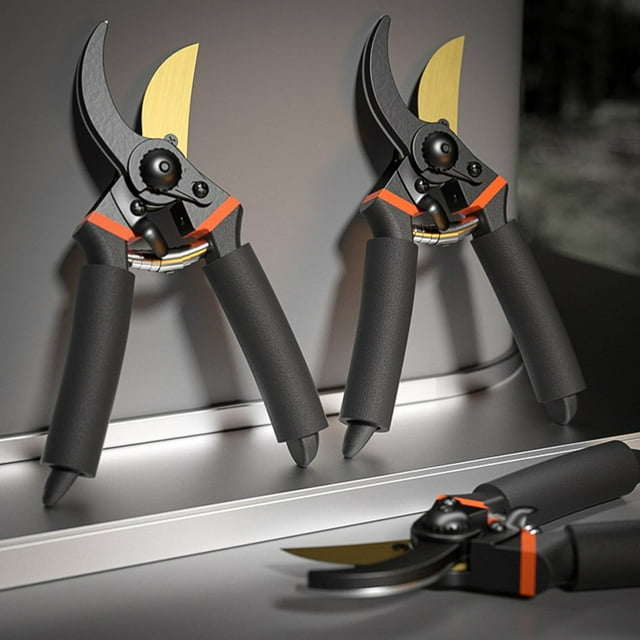 Fiudx Tijeras de Podar, Resistentes Tijeras de Jardín con Revestimiento de Titanio, Mango Ergonómico, Versátiles Tijeras de Podar Bypass, para El Cuidado de Plantas, Entusiastas de La Jardinería, Ren