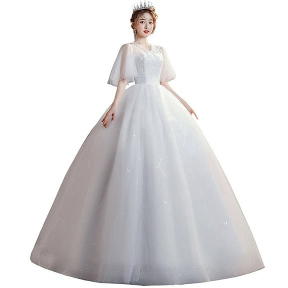 Main wedding dress lace V-neck