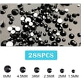 thumbnail image 3 of 288 Pieces SS30 Rhinestones Iron-on Crystals Glitter Glass Party Props Hot Fix Flat Back Rhinestone Clothing Decorations DIY Stones Black, 3 of 9