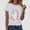 White, variant on Graphic Tees for Women Halloween Graphic Short Sleeve Tee for Women Casual Round Neck Top Ideal for Summer Parties and by Seasonal Festivities Black S