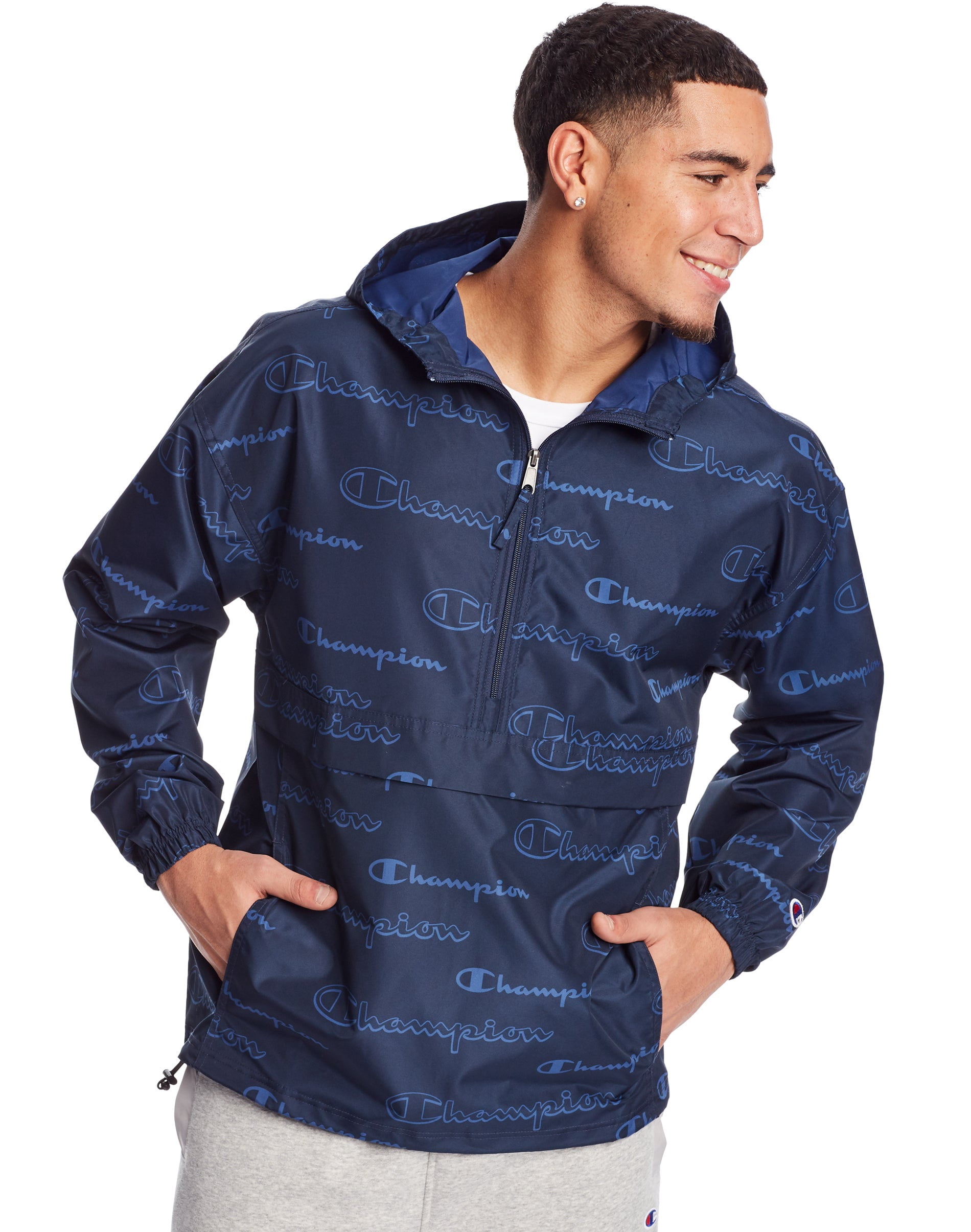 Champion Mens Stadium Packable Jacket, M, Cargo Olive