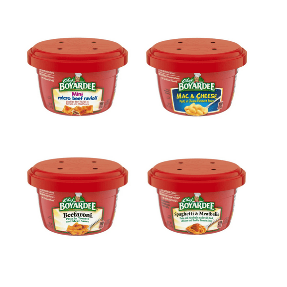 Chef Boyardee Microwavable Pasta Favorites – 12-Count Variety Pack, 7.5 oz Bowls