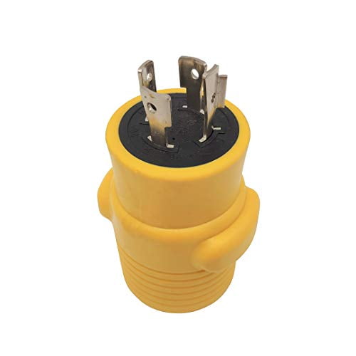 Parkworld 60417B NEMA L14-20P to 14-50R Adapter, 4 Prong Generator Twist Lock 20A Plug to RV and EV 50A Receptacle