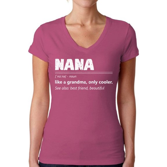 Christmas Gifts for Grandma - Nana V-Neck Shirt - Birthday Gifts Granny Women T-Shirt - Best Grandma Tee for Her Merry Xmas Shirts