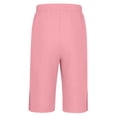 thumbnail image 7 of Cethrio Girls Casual Shorts, Relaxed Fit Elastic Waist Knee Length Cotton Summer Shorts with Pockets Pink Size 12-13 T, 7 of 7