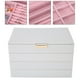 thumbnail image 4 of Estuche organizador de joyas de cuero PU gris desmontable, 4 of 10
