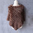 thumbnail image 4 of Chal envolvente Minnieouse sostenible para mujer abrigo de punto gris claro, 4 of 6