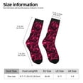 thumbnail image 2 of Rateoe Burgundy Tie Dye for Women Casual Calf Socks - Cute Crew Socks - Thin Soft Above Ankle Socks Size 5-11, 2 of 6