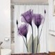 thumbnail image 2 of 3d Bathroom Shower Curtain With 12 Hooks Mildew Resistant Waterproof Shower Curtain Purple, 2 of 4