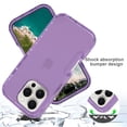 thumbnail image 3 of Allytechgroup Clear Case for iPhone 16 Pro Max 6.9 inch 2024 [Not-Yellowing] with Tempered Glass Screen Protector Soft TPU Back Transparent Shockproof Bumper [Military-Grade Drop Protection], Purple, 3 of 7