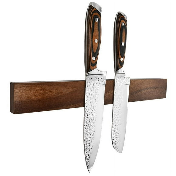 Magnetic Knife Rack, Robust Acacia Wood Knife Holder with Enhanced Magnetic Force for Kitchen Tools and Utensils