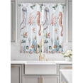 thumbnail image 2 of Seahorse Coastal Living Room Curtains 2 Panel, Summer Beach Ocean Shell Jellyfish Starfish Cafe Window Treatment, Extra Long Farmhouse Bedroom Bathroom Kitchen Curtains Drapes 104"x72", 2 of 6