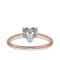 thumbnail image 1 of 1.00 Carat Excellent Heart Shape Genuine Diamond Latest Design Solitaire Engagement Ring for Ladies Solid 18K Rose Gold Size 7.5, 1 of 6