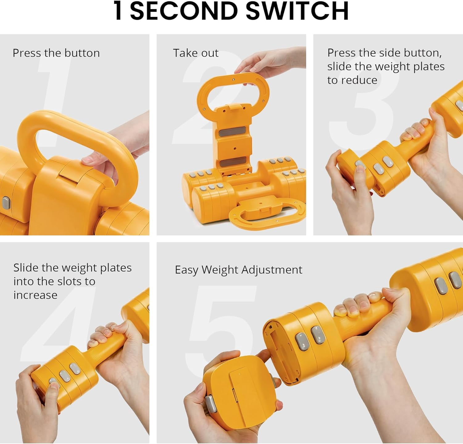 2-in-1 Adjustable Dumbbells & Kettlebell Set, 4 Levels Weight Quick Change for Women Home Gym Exercise Training with Non-slip Touch Fastener