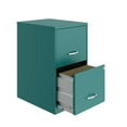 thumbnail image 4 of Space Solutions 18 inch 2 Drawer Metal File Cabinet, Teal, 4 of 4