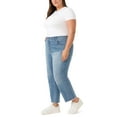 thumbnail image 2 of Women's Plus Vinatge Straight Ankle Jean - Desert Dust with Frayed Hem, 2 of 5