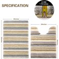 thumbnail image 4 of Newlake Bathroom Rug Sets Soft Absorbent Fluffy Microfiber Bath Rug Set and U-Shape Contoured Toilet Rug Non-Slip Shaggy Bath Mats for Bathroom Floor Set (Yellow, 20"x24"+20"x32"), 4 of 6